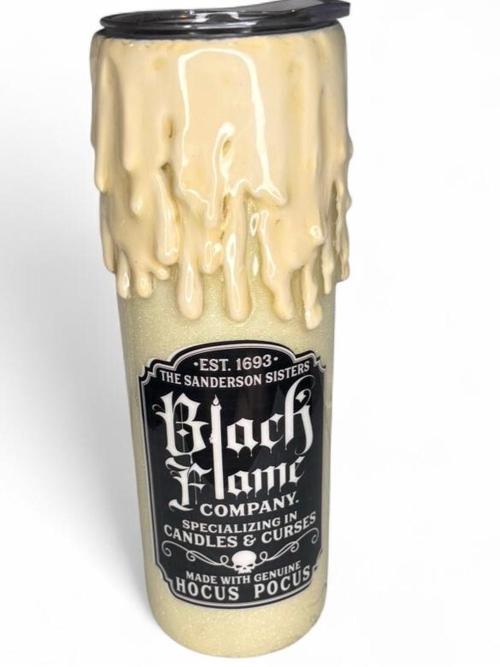 Black Flame Company Hocus Pocus Candle Tumbler - Cream Drip